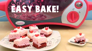 Easy Bake Oven Strawberry and Red Velvet Miniature Cake Baking [upl. by Priscilla303]