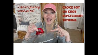 Fix your crock pot or cooking pot lid by replacing the knob Easy Fast Cheap solution [upl. by Atteuqaj806]