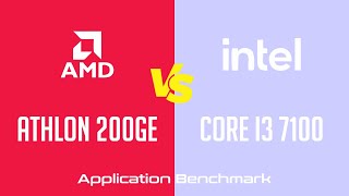 AMD Athlon 200GE vs Intel Core i3 7100  Application Benchmark [upl. by Lauritz]