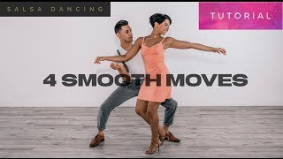 Dance Tutorial 4 Smooth Salsa Moves The 360 [upl. by Atinaw]