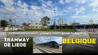 4K Tramway de Liège Janvier 2025 Belgique [upl. by Aifos647]