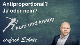 Antiproportionale Zuordnung erkennen  kurz und knapp erklärt [upl. by Goodrich]