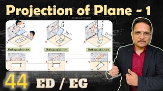 1  Projection of Plane Basics Drawing Process amp Solved Example Explained in Engineering Drawing [upl. by Rednasyl704]