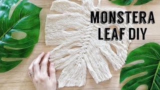 Macramé Monstera Leaf Tutorial  the original as first released on Instagram [upl. by Randolf282]