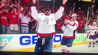 Girl flashes Ovi as he hoists the Stanley Cup 2018 [upl. by Nessi]