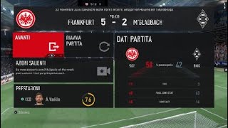 FIFA 22 Modalità Carriera 12 giornata della Bundesliga Entraicht Francoforte Borussia Monchengladbac [upl. by Doble]