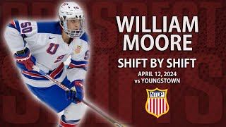 William Moore vs Youngstown  Apr 12 2024  2025 NHL Draft [upl. by Ulphi]