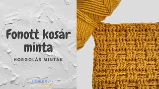 Fonott kosár horgolás minta  Horgolás minták [upl. by Domonic]