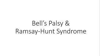 Bells Palsy and Ramsay Hunt Syndrome  ENT [upl. by Nnalyrehc]