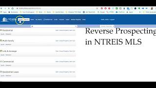 How to reverse prospect in NTREIS MLS [upl. by Ariaes86]