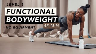 HOME WORKOUT  FUNCTIONAL BODYWEIGHT TRAINING LEVEL 1  REBECCA BARTHEL [upl. by Winny]