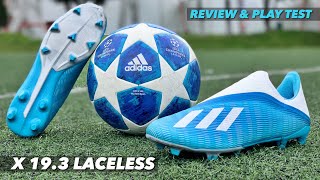 ADIDAS X 193 LACELESS  REVIEW amp PLAY TEST [upl. by Esiouqrut]