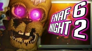 FNAF 6 Night 2 🌟THE PURPLE MAN RETURNS WE HEAR HIS VOICE🌟 Five Nights at Freddys 6 Gameplay 2 [upl. by Cinamod654]