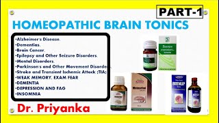 BRAIN TONICS TOP 7 HOMEOPATHIC medicine DEMENTIA POOR MEMORY CONCENTRATION Dr Priyanka Saini [upl. by Oswal473]