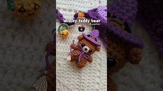 Halloween crochet ideas🎃Witchy teddy bear crochet crocheting [upl. by Yltsew]