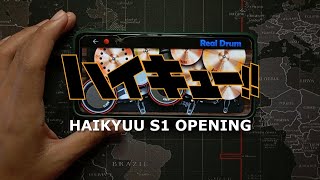 HAIKYUU OPENING 1 IMAGINATION REAL DRUM [upl. by Oigolue285]