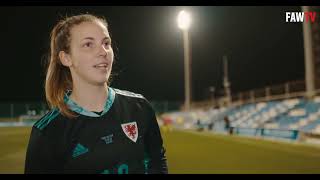 Belgium 00 Cymru 31 penalties Olivia Clark reaction  2022 Pinatar Cup [upl. by Lesde]