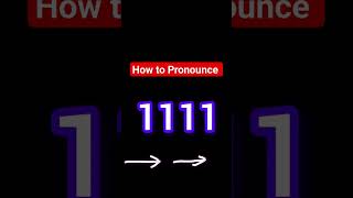 How to Pronounce 1111 as Year [upl. by Nylzzaj]