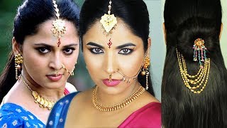 BAHUBALI 2 – DEVASENA ANUSHKA SHETTY MAKEUP AND HAIR TUTORIAL [upl. by Eilahs]