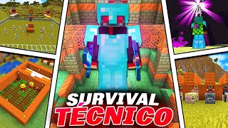 Me Hice un SURVIVAL TECNICO TRYHARD en MINECRAFT 121 1 [upl. by Arvy]