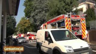 Dachstuhlbrand Rüdesheim am Rhein  Starke Rauchentwicklung aus Dachstuhl  26072012 [upl. by Ahsieka]