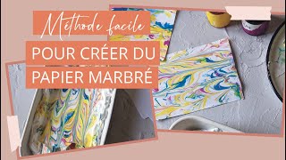 INCROYABLE  Vous pouvez créer un effet papier marbré avec de la mousse à raser et de lencre [upl. by Kyte]