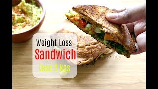 Lose 2 kgs In A Week  Weight Loss Veg Sandwich  Healthy Indian Breakfast IdeasRecipes [upl. by Theodore]