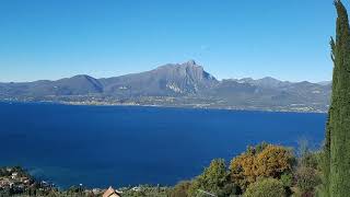 Wonderful view on a windy day  Albisano Lake Garda Italy [upl. by Anahsat]