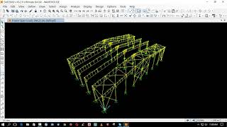 csi sap2000 steel warehouse structure design 02 [upl. by Oivaf]