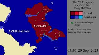 The 2023 NagornoKarabakh War Every Half Hour [upl. by Ahsia]