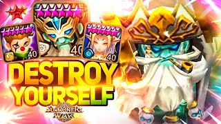 WTF SELFDESTRUCTIVE CLEAVE with Psamathe and Einheri  Summoners War [upl. by Uela642]