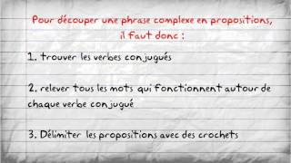 Découper une phrase complexe en propositions [upl. by Pish]