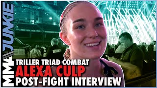 Alexa Culp makes history with 46second TKO at Triller Triad Combat [upl. by Himelman]