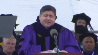 Gov Pritzker quotes The Office in Northwestern commencement speech [upl. by Carmelita]