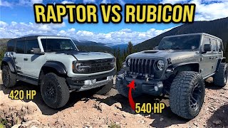 New Bronco Raptor vs Jeep Rubicon 392 OffRoad Head to Head [upl. by Seaman]