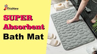 ThisNew  Cobblestone Embossed Rubber Bath Mat [upl. by Twum900]