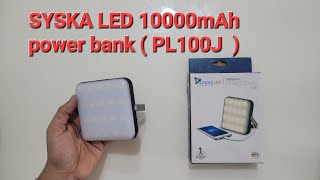 Best power bankSyska LED 10000mAh power bank PL100J unboxing and review powerbank unboxing [upl. by Aidnyc]