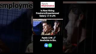 ⚠️Apply Link in 🔥Bio Tech Mahindra Jobs for Freshers 2024 latestjobupdates flipkartjobs [upl. by Atener370]