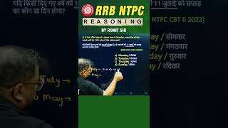 🔥CALENDAR TRICKS  REASONING BY ROHIT SIR shorts ssc sscmts rrbntpc ntpcexam radianmensa [upl. by Deelaw]