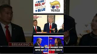 Harris and Trump squabble over muted mics at up coming debate youtubeshorts vote life [upl. by Allesiram]