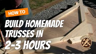 How to Build a Shed  How To Build Roof Trusses  Video 4 of 15 [upl. by Anaed]