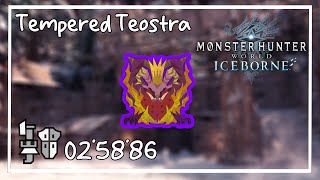 MHWIB  MR Tempered Teostra Freestyle  Gunlance 0258quot86 [upl. by Ahsinat532]