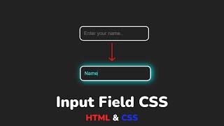 Эффект для текстового поля CSS  Input field CSS neon effect HTML amp CSS [upl. by Tail]