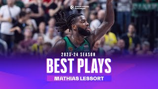 BEST CENTER I Mathias Lessort EuroLeague 202324 highlights [upl. by Dorion]