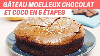 Recette Facile  Gâteau Moelleux Chocolat et Coco [upl. by Oker87]