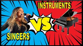 SINGERS VS INSTRUMENTS Mariah Carey Tori Kelly Celine Dion Yma Sumac [upl. by Eesak]