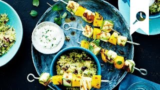 MangoHalloumiSpieße Rezept  Vegetarisch grillen  EDEKA [upl. by Ymarej370]