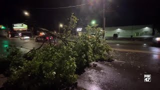 Tornado warning in Williamston and severe thunderstorms ripped through midMichigan [upl. by Doria]