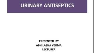 Urinary Antiseptics Drugs [upl. by Lerak848]