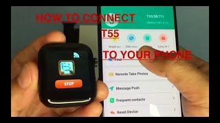 How To Connect T55 Smart Watch To Phone Using FITPRO APP [upl. by Haneehs205]